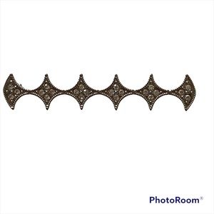 VINTAGE BARCLAY BROOCH BAR PIN SILVER TONE MARCASITE RHINESTONES MODERNIST